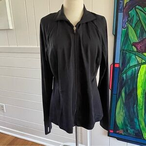 $15 SALE Tek Gear Black Workout Jacket Zip Up Athletic Exercise Stretch